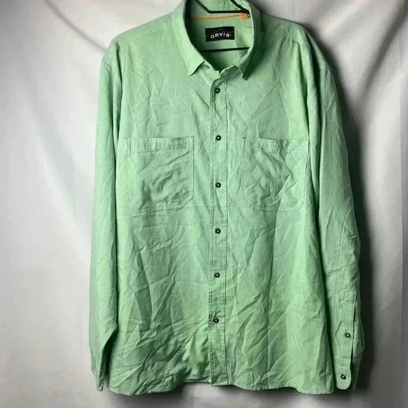 ORVIS MENS SIZE XL TALL LONG SLEEVE BUTTON DOWN SHIRT POCKETS CLEAN - Picture 2 of 13